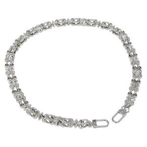 LOUIS VUITTON Chain Shoulder Strap metal 25.6"" Silver LV Auth 150636